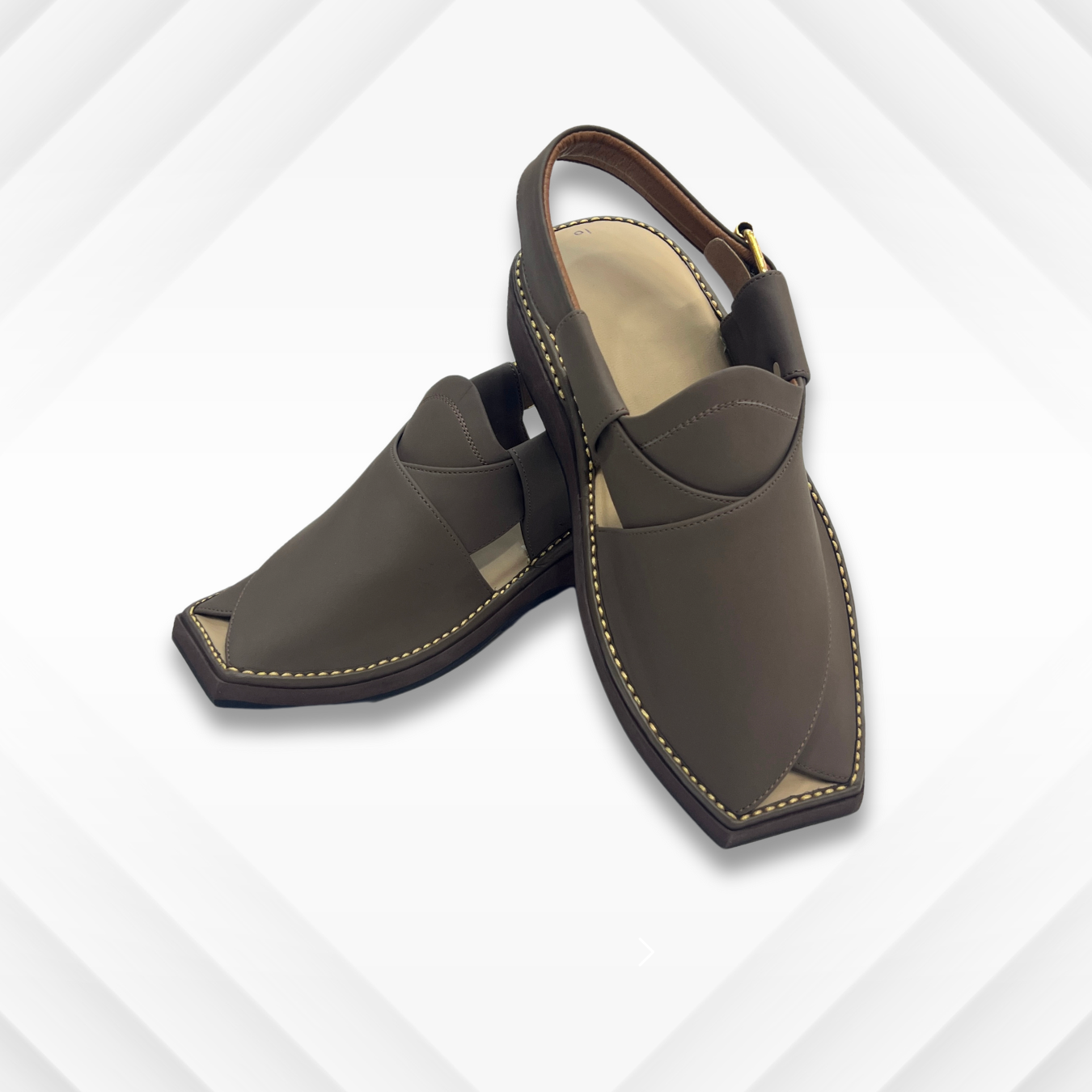 Half Kaptaan Big Sole Chappal (Light Brown)