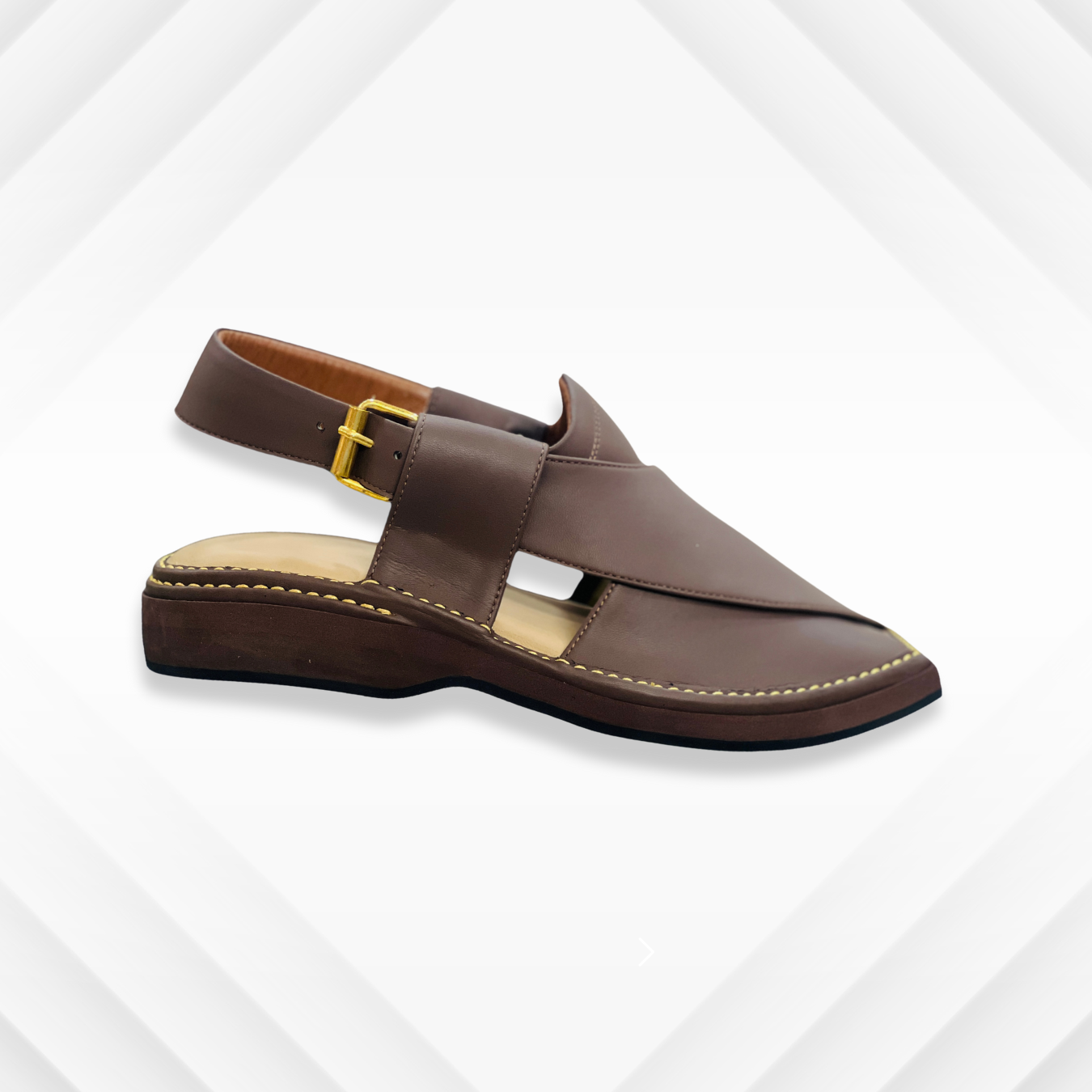 Half Kaptaan Big Sole Chappal (Light Brown)